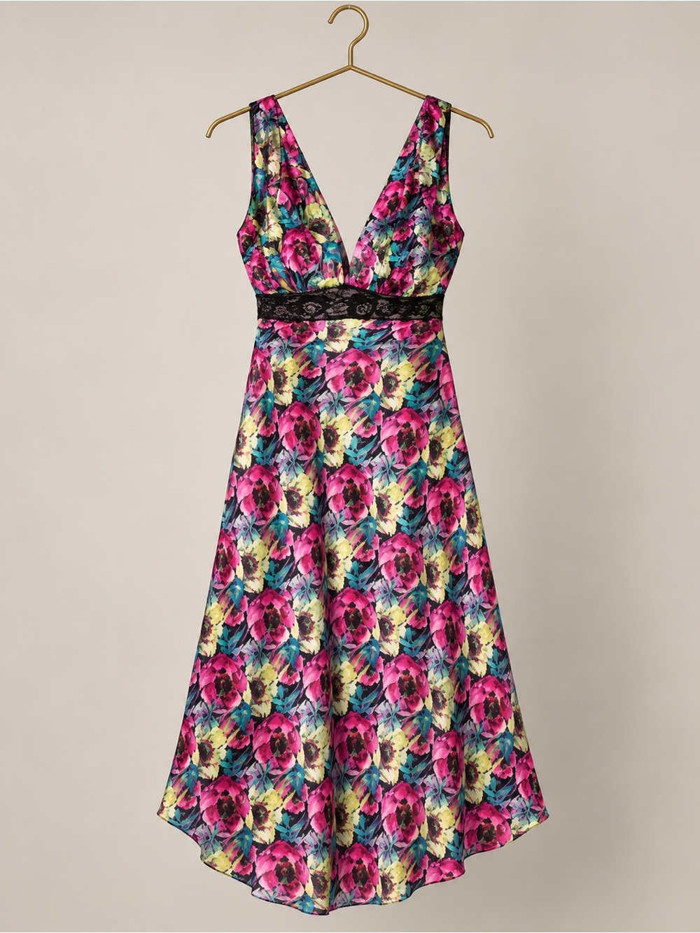 Vibrant Silk Nightgown or Dress – Saints of June “The Maybe” – Size L (NWT)